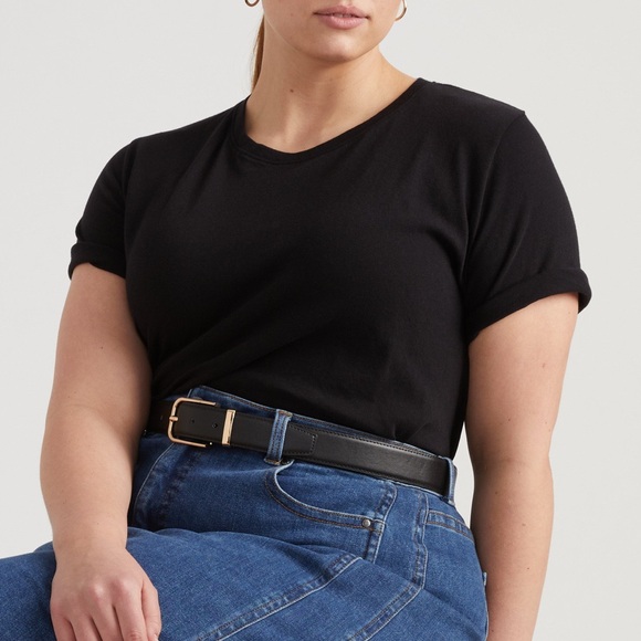 NWT Universal Standard Linen Jersey Black Eco Tee Rex - Picture 2 of 12